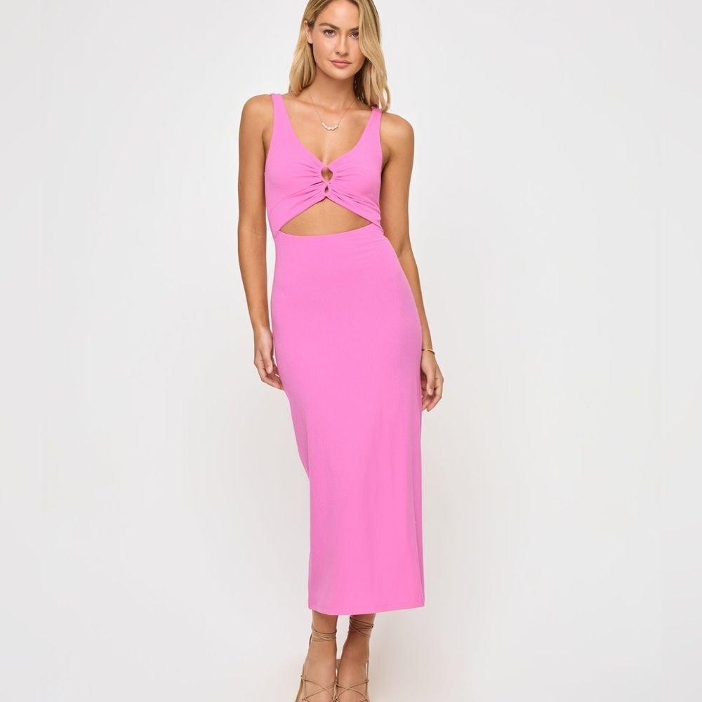L SPACE Camille Dress Midi pinkish purple - medium
